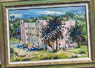 #4 The Pink Apartment House 24 x 36 Oil, Painted in 1959